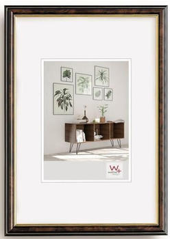 walther design Bilderrahmen nussbaum 13 x 18 cm mit Goldinnenkante, Smell Designrahmen JD318N