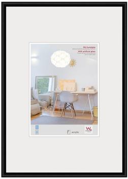 walther design Bilderrahmen schwarz 60 x 80 cm mit Kunstglas, New Lifestyle Kunststoffrahmen KVX080B