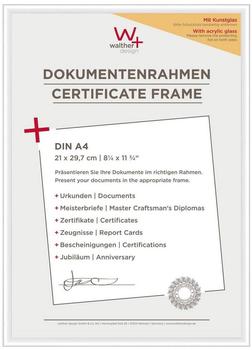 walther design Bilderrahmen weiss 21 x 29,7 cm (DIN A4) mit Kunstglas, New Lifestyle Kunststoffrahmen KVX130W