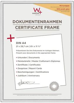 walther design Bilderrahmen silber 21 x 29,7 cm (DIN A4) mit Kunstglas, New Lifestyle Kunststoffrahmen KVX130S