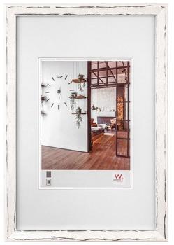 walther design Bilderrahmen weiss-silber 30 x 40 cm Metropolis Holzrahmen IW040W