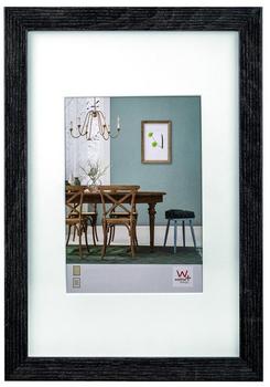 walther design Bilderrahmen dunkelgrau 13 x 18 cm mit Passepartout, Fiorito Holzrahmen EF318D