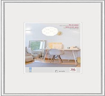 walther design Bilderrahmen silber 40 x 60 cm mit Kunstglas, New Lifestyle Kunststoffrahmen KVX460S