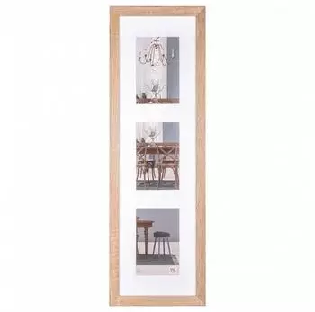 walther design Bilderrahmen eiche hell 3X 10x15 cm Galerie mit Passepartout, Fiorito Holzrahmen EF315VE