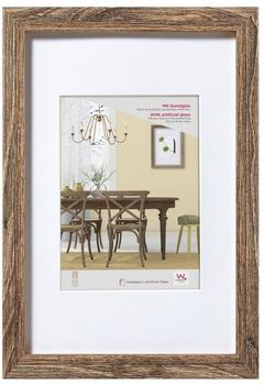 walther design Bilderrahmen nussbaum 60 x 80 cm mit Kunstglas und Passepartout Fiorito Holzrahmen EFX080N