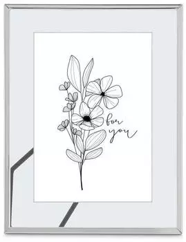 Hama Portr&auml;trahmen Flowers 10x15cm silber
