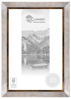 Clamaro Antik Massivholz SOFIA Vintage silber/gold 34x24