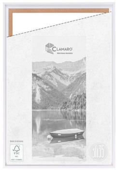 Clamaro Schattenfugenrahmen Keilrahmen Weiß Matt Bilderrahmen 98x38