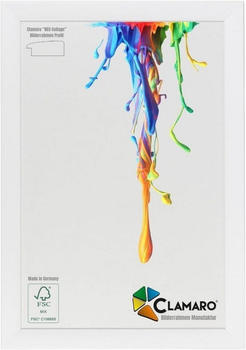 Clamaro Bilderrahmen Weiss Matt Neo Collage nach Maß modern Holz 57x40