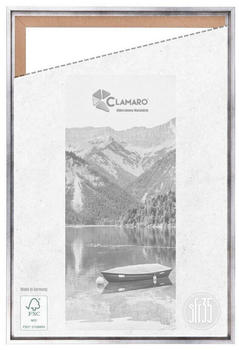 Clamaro Schattenfugenrahmen Keilrahmen Silber gebürstet 90x60