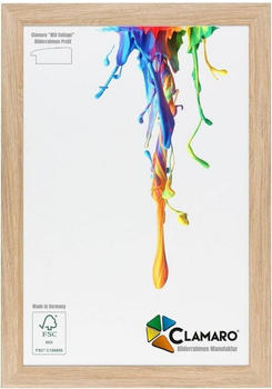 Clamaro Bilderrahmen Eiche Natur Neo Collage nach Maß modern Holz 55x25