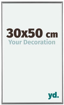 Your Decoration Fotorahmen 30x50 cm, Silber Hochglanz, Kunststoff, Evry