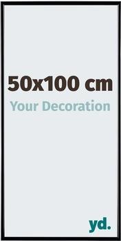 Your Decoration Fotorahmen 50x100 cm, Schwarz Hochglanz, Kunststoff, Evry