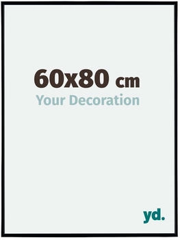 Your Decoration Fotorahmen 60x80 cm, Schwarz Matt, Kunststoff, Evry