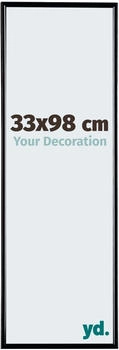 Your Decoration Fotorahmen 33x98 cm, Schwarz Hochglanz, Kunststoff, Evry