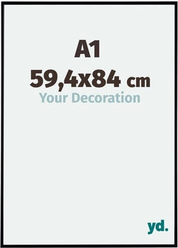 Your Decoration Fotorahmen 59.4x84 cm, Schwarz Matt, Kunststoff, Evry