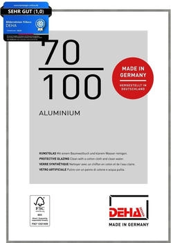 Deha Design Aluminium Tribeca 70x100 cm Struktur Grau Matt