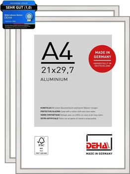Deha Design Boston (2er Set) A4 21x29,7 cm Aluminium Silber