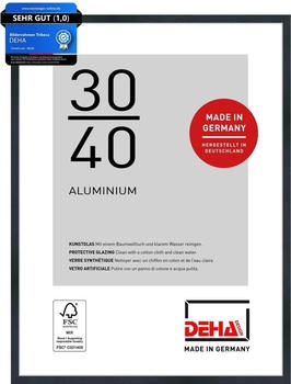 Deha Design Aluminium Tribeca 30x40 cm Struktur Schwarz Matt