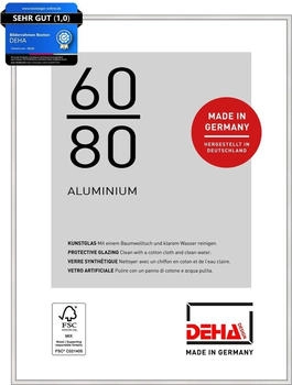 Deha Design Aluminium Boston 60x80 cm Silber