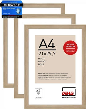 Deha Design Fontana (3er Set) A4 21x29,7 cm Holz Eiche