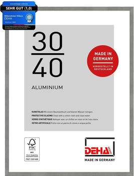 Deha Design Aluminium Tribeca 30x40 cm Struktur Grau Matt