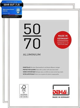Deha Design Boston (2er Set) 50x70 cm Aluminium Silber