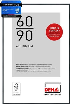 Deha Design Aluminium Tribeca 60x90 cm Struktur Schwarz Matt