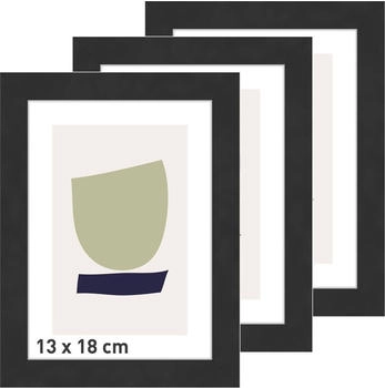 Nielsen Holz Velino Schwarz 13 x 18 cm (3er Set)