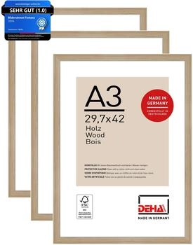Deha Design Fontana (3er Set) A3 29,7x42 cm Holz Eiche