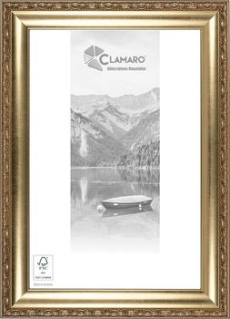 Clamaro 'Franz' Antik Massivholz Gold Antik Shabby Chic Vintage Barock Holzrahmen inkl. Acrylglas Rückwand Aufhänger (Querformat & Hochformat) Größe:65x40