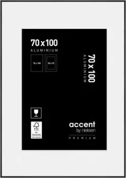 Nielsen Aluminium Accent Premium 70x100 cm Schwarz Matt