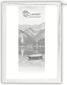 Clamaro Eiche Sanremo Weiß Collage nach Maß Holz Modern eckig 30mm Breit Größe:80x70