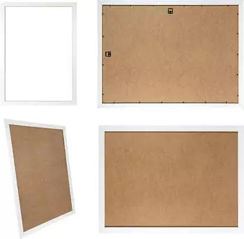Clamaro Weiss matt Collage nach Maß Holz Modern eckig M3016 Größe:59x84