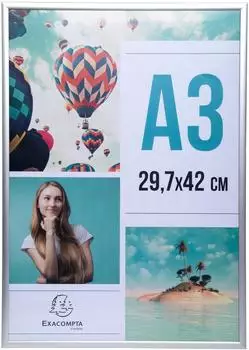 Exacompta Fotorahmen A3 Aluminium Silber, 12er-Pack (83758D)