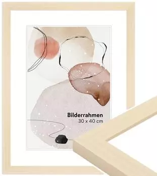 WANDStyle H430 Holzrahmen klassik natur 30x40cm Klarglas (H430-020-030-040N-00)
