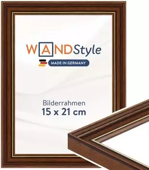 WANDStyle Bilderrahmen H182 Holz, vintage, braun, 15x21cm (H182-006-015-021N-00)