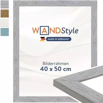 WANDStyle Bilderrahmen H750 Massivholz, grau, 40x50cm (H750-009-040-050N-00)