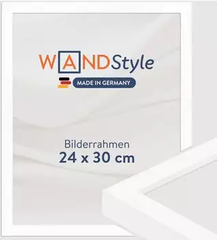 WANDStyle H950 Bilderrahmen Holz wei&szlig; 24x30cm (H950-001-024-030N-00)