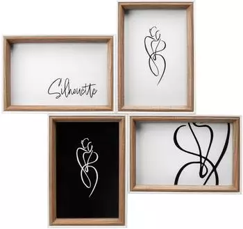 walther design Silhouette Galerierahmen Holz buche 4x10x15cm (NW415P)