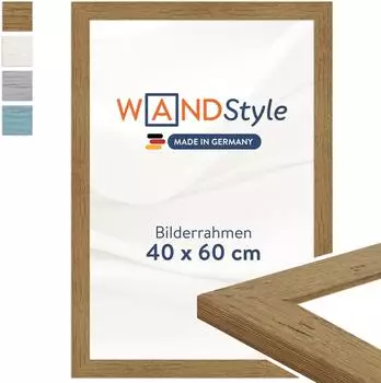 WANDStyle Bilderrahmen H750 Massivholz Eiche-Optik 40x60cm (H750-022-040-060N-00)