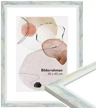 WANDStyle Bilderrahmen H490 Massivholz, türkis, 40x60cm (H490-014-040-060N-00)