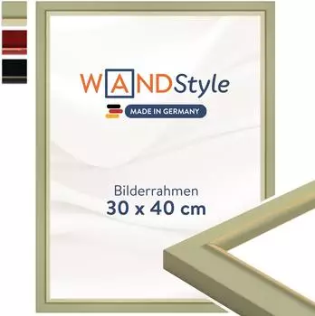 WANDStyle Bilderrahmen H340 Massivholz, hellgrün, 30x40cm (H340-013-030-040N-00)