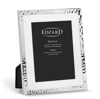 Edzard Bilderrahmen Fano mit Passepartout, versilbert, 10x15cm (4927)