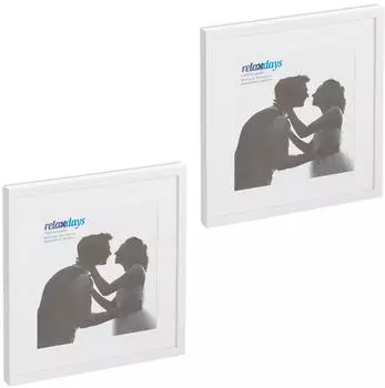 Relaxdays Bilderrahmen quadratisch 38,5x38,5cm 2er-Set (10026971_49)