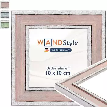 WANDStyle H460 Bilderrahmen Vintage rosa 10x10cm (H460-011-010-010N-00)