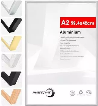 LuxusKollektion Bilderrahmen A2 (42x59,4cm), Aluminium, silber