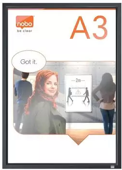 nobo Impression Pro Clip-Rahmen A3, Aluminium, graphitgrau (1915581)