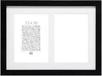 Deknudt S66KA2 Galerie 2x13x18 Holz schwarz mit Passepartout