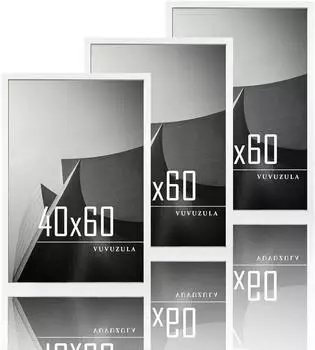 LuxusKollektion Bilderrahmen MDF 40x60cm wei&szlig;, 3er-Set